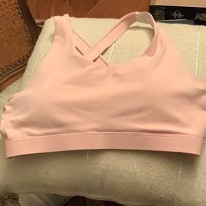 Sports bra pink. Size large.
